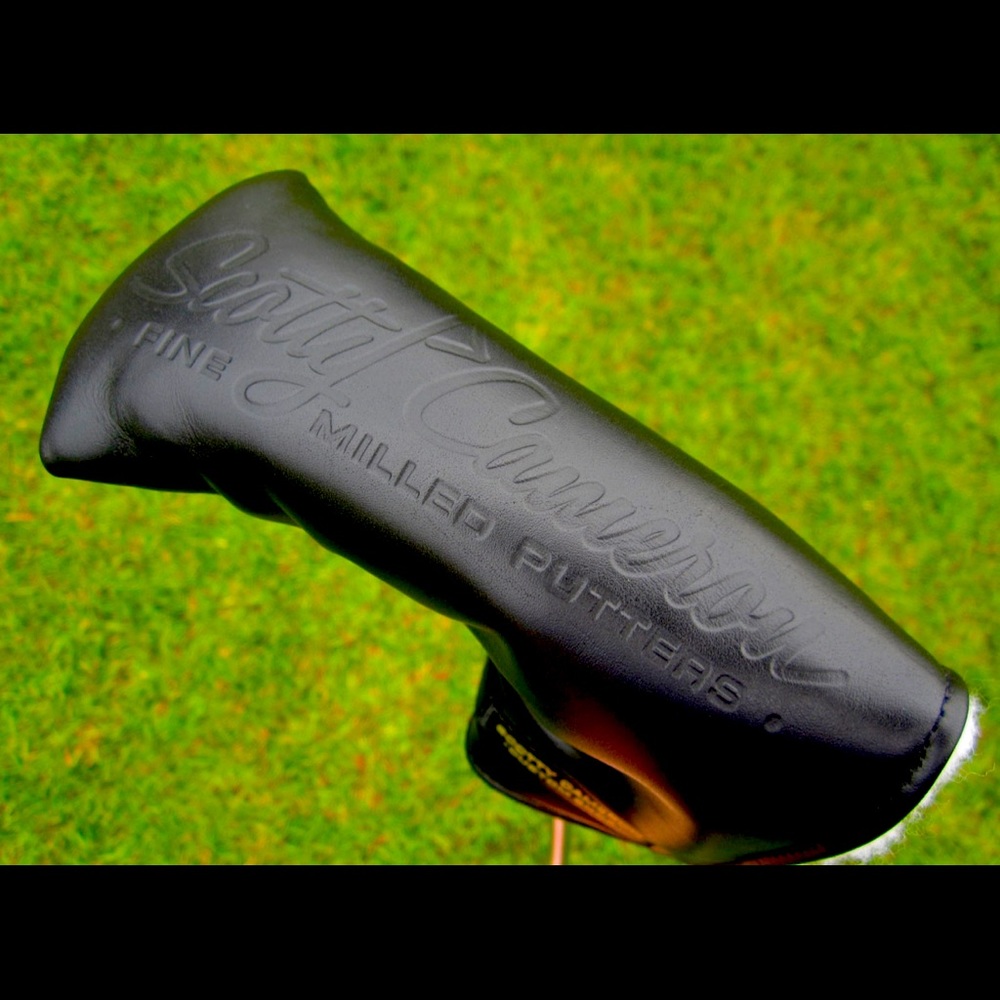 Scotty Cameron Black Genuine Leather “Fine Milled Putters” Custom Shop Headcover